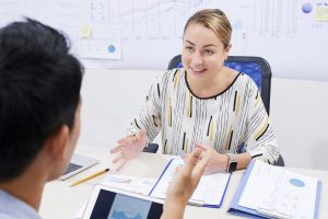 Business people discussing ideas